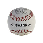 A baseball featuring the words Official League printed on its surface.